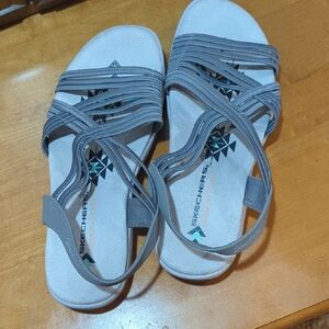 Skechers Gray Strappy Sandals